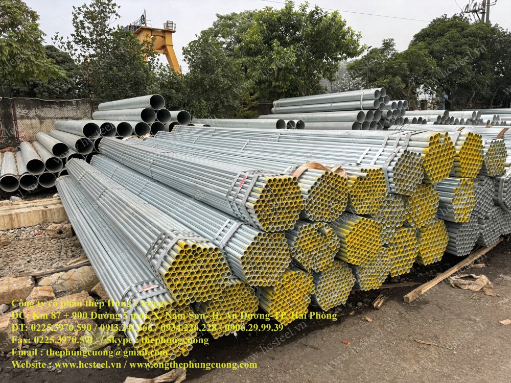 ống thép mạ kẽm 33.5 x 2.3mm x 6m