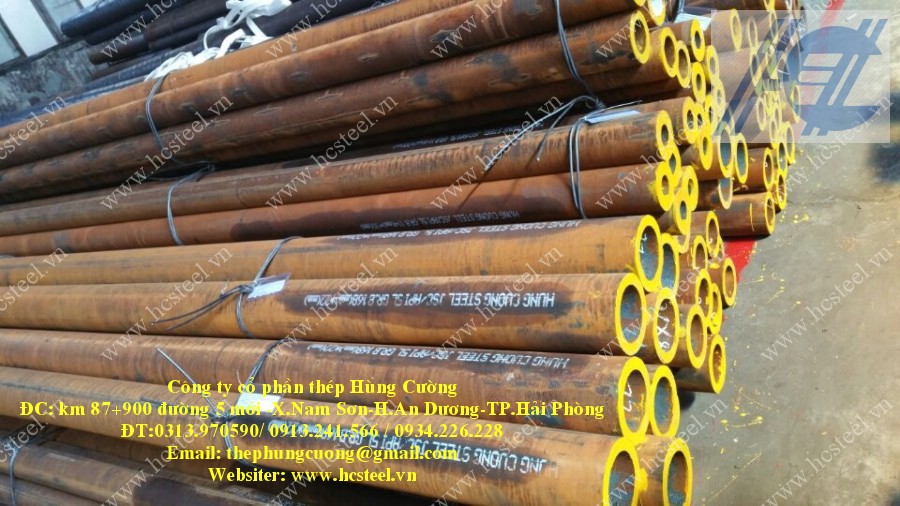 ỐNG THÉP ĐÚC DẦY : ống thép đúc 168 x 22mm x 6m