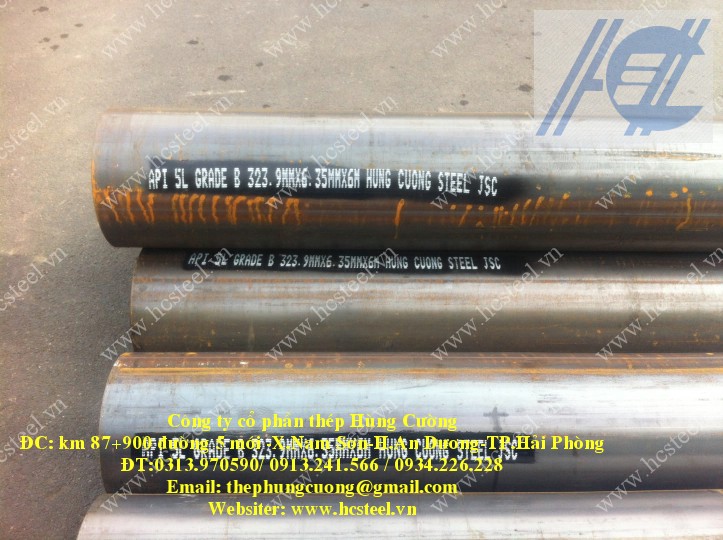 ỐNG THÉP HÀN : ống thép hàn cao tần 323.9 x 6.35mm x 6m