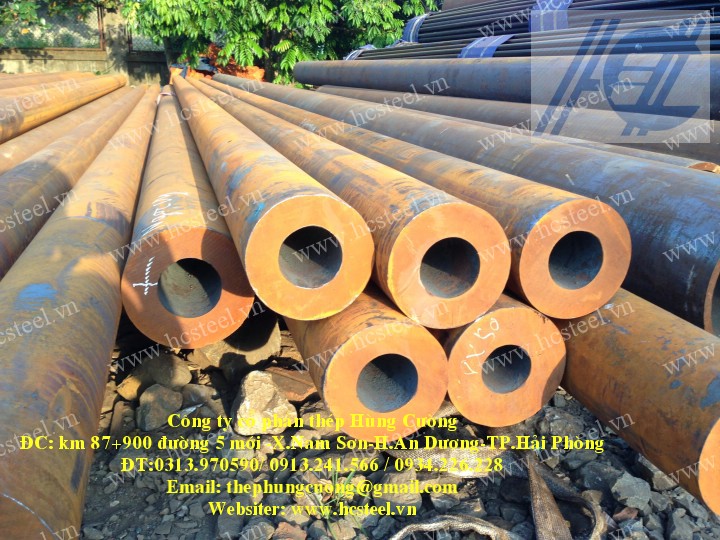 ỐNG THÉP ĐÚC : ống thép đúc 168 x 50mm x 6m-12m