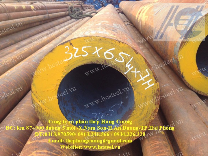 ỐNG THÉP ĐÚC DẦY : ống thép đúc 325 x 65mm x 6m-12m